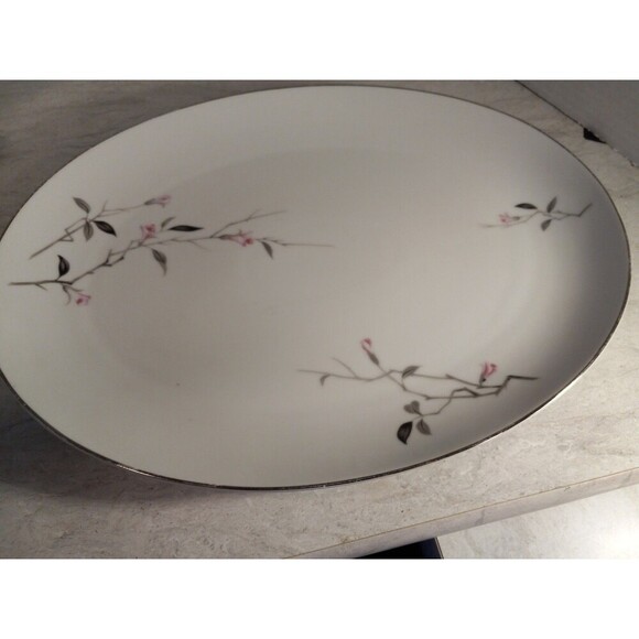 Vintage Cherry Blossom Fine China Plater Made in Japan. 14ins Long,11ins Wide. - Picture 6 of 7